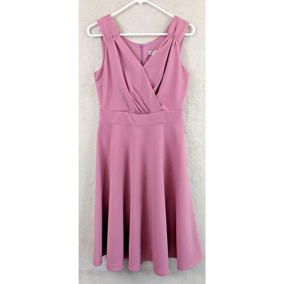 Grace Karin Dresses & Skirts - NWT Grace Karin sz S Fit & Flare faux wrap Dress pink sleeveless tank 0228